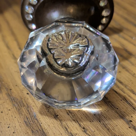 Crystal and Bronze Door Knob With Crystal And Sparkle - Picture 3 of 3
